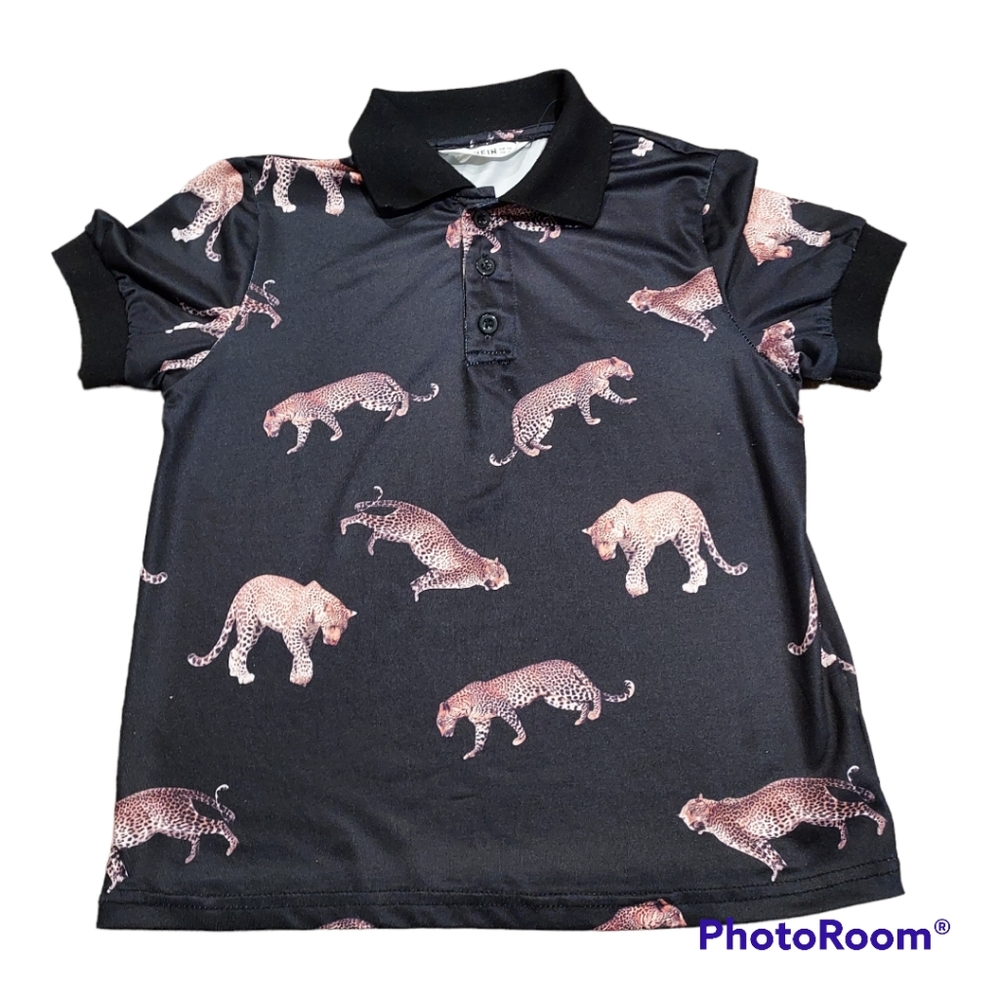 5/$25 SHEIN Leopard Polo Shirt